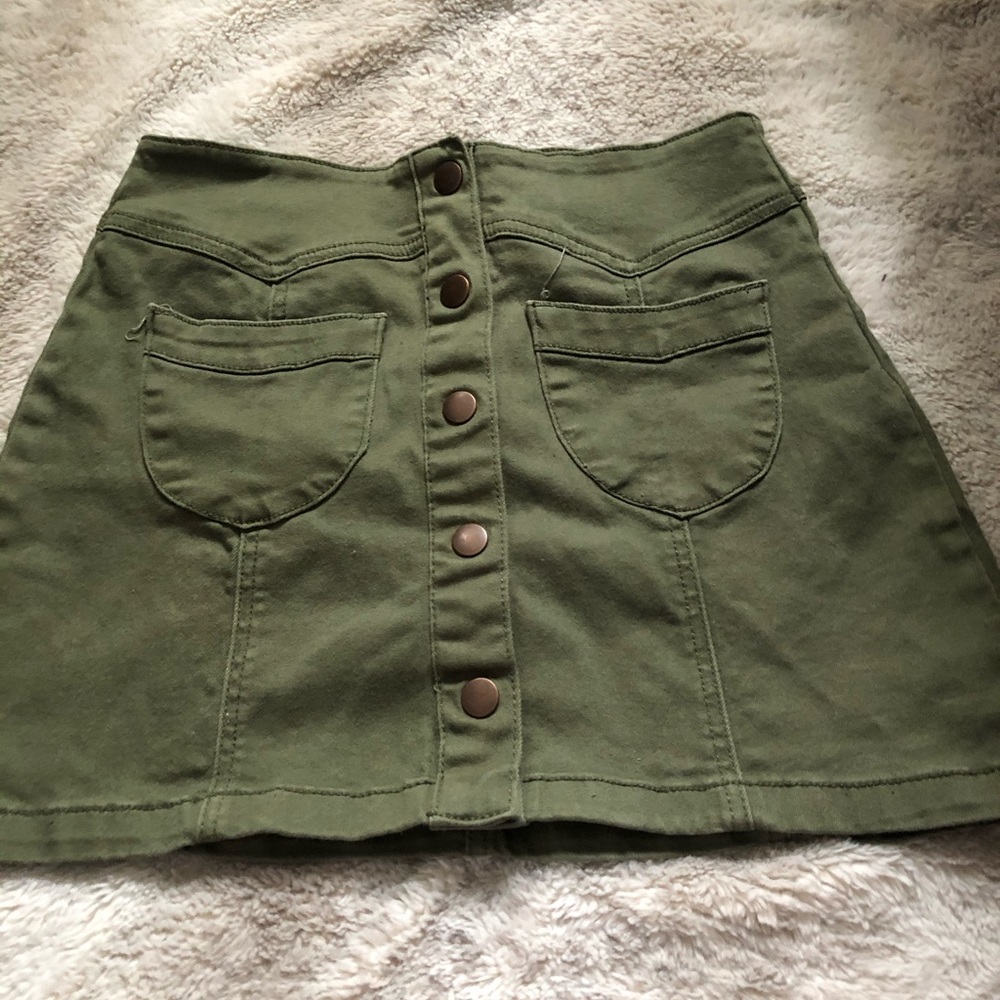 Khaki green skirt